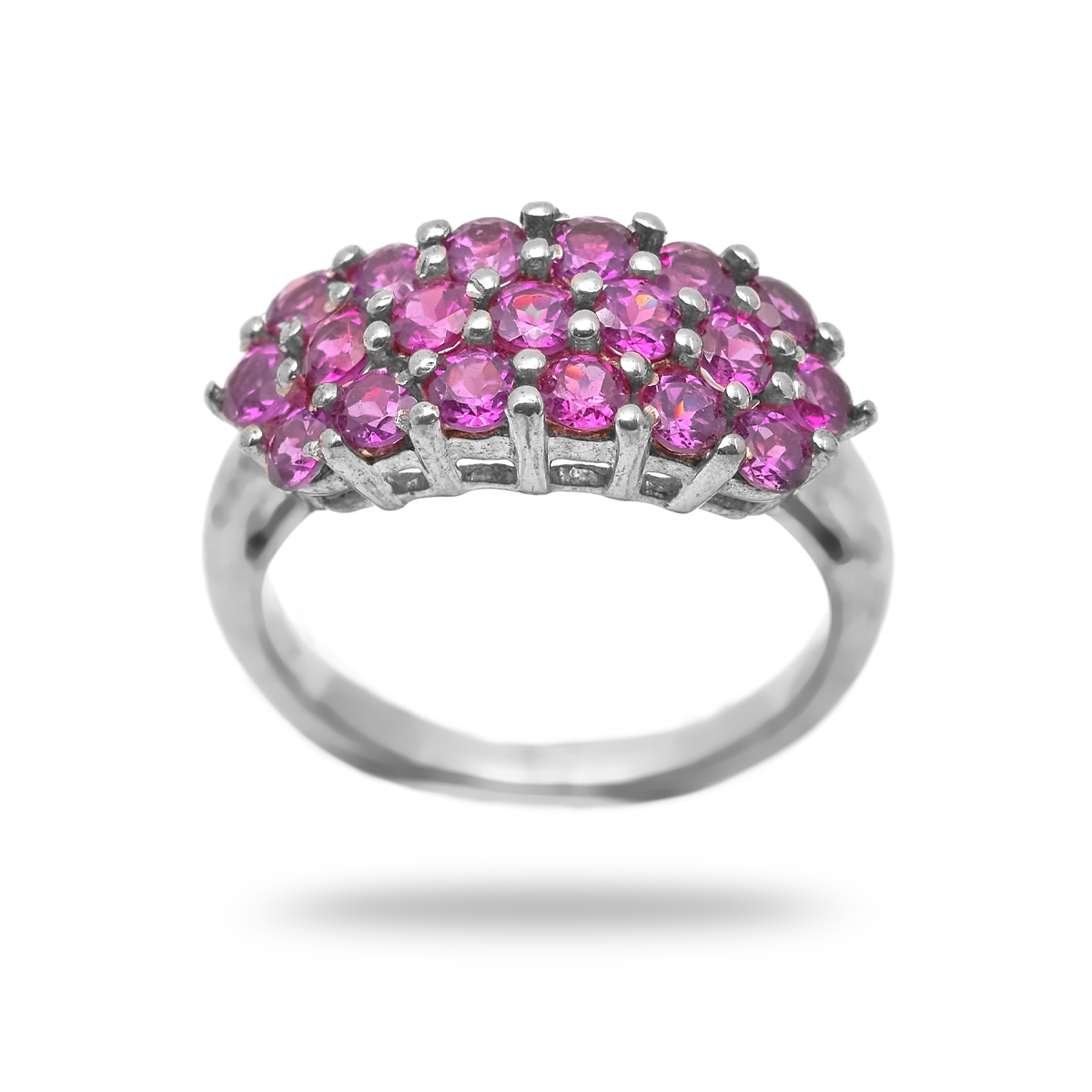 Silver ring rhodolite Petrova